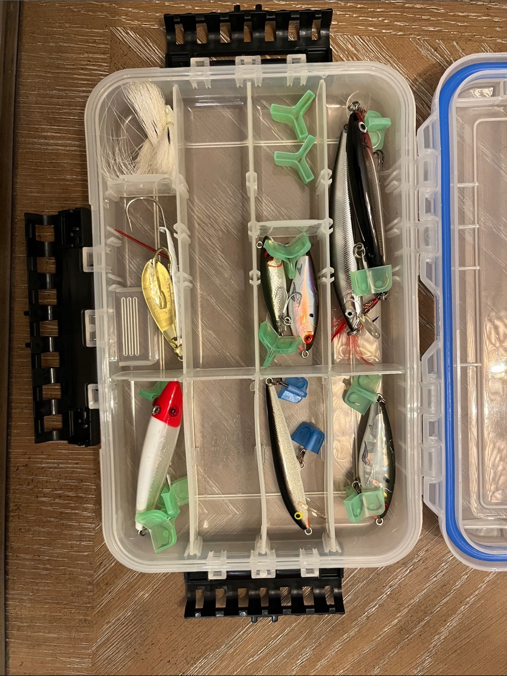 Clear Plastic Tackle Box Storage Case - Clear